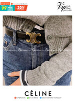 Celine Vintage Logo Leather Belt วัสดุ Calfskin หนังเรียบสวยขนาดกำลังดี หัวเข็มขัดโลโก้แบรนด์อะไหล่สีทองดีไซน์ 3D Vintage สายเข็มขัดปรับระดับได้ในดีไซน์เรียบหรูเข้ากับทุกลุ๊ค ใช้ได้ทั้งชายและหญิงค่ะ สินค้ามาพร้อมกล่องกระดาษและถุงแบรนด์ห้ามพลาดค่ะ!