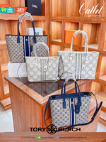 TORY BURCH T MONOGRAM FLORAL VINE SMALL TOP-ZIP TOTE BAG กระเป๋าสะพาย Tory 😍😍ทรง tote ลาย T ซิกเนเจอร์ มาใหม่ มาพร้อมป้ายห้อย งานจริงสวยทุกมุมงานปั้มแบรนด์ทุกจุด คอลเลคชั่นรุ่นยอดนิยม กระเป๋าช้อปปิ้งเดซี่ล่าสุด มี 2 ขนาด ทรงสวยคลาสสิค มีดี