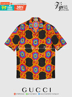 Gucci GG kaleidoscope silk bowling shirt / Gucci Men's Shirts / Gucci Shirts งานเกรดออริจินอล พิมพ์ลายคมชัด มีป้ายแท็กที่คอเสื้อทุกตัว พร้อมส่งที่ไทย ภาพสินค้าถ่ายจากงานขายจริง ใช้งานต่างประเทศได้