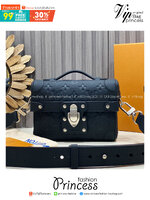 TOP ORI หนังแท้ | LV Soul Trunk Bag Taurillon leather with Monogram pattern กระเป๋าสะพายทรงทรังค์ ครอสบอดี้ขนาดกะทัดรัด หนังแท้เนื้อนุ่มประทับลาย Monogram หรูหราเป็นเอกลักษณ์ เสริมมุมโดดเด่นดีเทลหนังประณีต