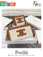 CELINE SHORT WALLET / CELINE LONG WALLET กระเป๋าสตางค์ซีลีน แบบสั้นและยาว พร้อมส่ง!! สวยหรูอยู่ทรงมีโลโก้ด้านหน้าภายในมีช่องแบ่งหลายช่อง มีช่องใส่บัตรหลายช่อง ไอเท็มแนะนำในราคาสุดคุ้ม นาทีนี้ห้ามพลาดค่ะ!