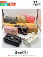 CHANEL Classic Bag 25cm สีใหม่เข้าเพิ่ม สวยละมุน สวยสดใสแบบสับ สวยตัวแม่ต้องมี กระเป๋าสะพายข้าง รูปทรงคลาสสิค หรูหรา