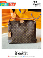 LV Graceful MM Monogram Canvas กระเป๋าสะพายทรงโท้ทใบใหญ่จุใจ จุของได้แบบสบายๆ ดีไซน์ใหม่เรียบหรูดูแพง ที่ฮอตที่สุดในตอนนี้ สะพายไปเที่ยวต่างจังหวัดคือดีงามมากจ้า