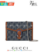 หนังแท้ Gucci Dionysus Mini Chain Bag In GG Jacquard Denim / Gucci Denim Dionysus / Gucci Dionysus Woc พร้อมส่งที่ไทย เกรดเทพออริจินอล กระเป๋าสะพายข้างเดนิมสลับหนังแท้เกรดดีที่สุด เกรดหนังดีที่สุดยิ่งใช้หนังยิ่งสวย โทนสีน่าใช้มากก มาในดีไซน์คลาสสิคเรียบหร