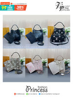 ORI หนังแท้ | LV NeoNoe MM Bucket bag Monogram Flower กระเป๋าสะพายทรงบัคเก็ต ลาย Monogram Flower โดดเด่นเพิ่มสไตล์ มีเสน่ห์ชวนหลงใหล