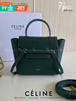 พรีเมี่ยมกิ๊ฟแท้ 100% 】รุ่นหนังแท้ CELINE PICO BELT BAG IN GRAINED CALFSKINAMAZONE ขนาดมินิ น่ารักสุดๆ ใส่ของจุกจิกได้เยอะ พกพาสะดวก