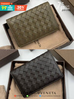 พรีเมี่ยมกิ๊ฟแท้ 100% 】หนังแท้ B ottega V eneta BI-FOLD MEN WALLET