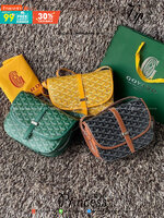 Goyard belvedere pm แบรนด์ดังจากฝรั่งเศส เรัยบหรูแต่ดูสง่า สะดุดตาด้วยลายเฉพาะตัว วัสดุที่นำมาตัดเย็บกระเป๋าเป็นวัสดุผ้าใบ
