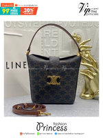 CELINE MINI BUCKET TRIOMPHE IN SMOOTH CALFSKIN เกรดออริ 1:1 สลับแท้ ใช้งาน ตปท ได้ กระเป๋าถือรุ่นใหม่ล่าสุด ดีไซน์หรูคลาสสิค