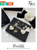 ซื้อ1ได้ถึง2ชิ้น ในเซ็ตเดียว CHANEL JEWELRY SET / Chanel earrings / Chanel necklace ชุดเครื่องประดับครบชุด สุดอลังการ