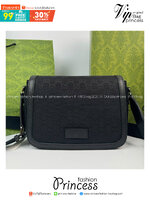 ORI หนังแท้ | GUCCI GG Guccissima Canvas Messenger Bag กระเป๋าสะพายทรงแมสเซ็นเจอร์ใบใหญ่ จะของได้เยอะ ดีไซน์วินเทจ