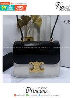 สลับแท้ CELINE TEEN GARANCE bag in PATENT CALFSKIN กระเป๋าสะพายไหล่หนังแท้ รุ่นใหม่ล่าสุดหนังเงาสวยงามหรูหรา 🤍 เกรดออริจินอล สลับแท้ 1:1