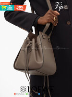 พรีเมี่ยมกิ๊ฟแท้ 100% 】งานหนังแท้ LOEWE Hammock small leather tote bag