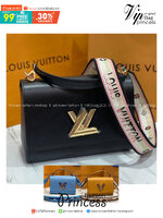 ORI หนังแท้ | LV Twist MM bag Epi grain leather กระเป๋าสะพาย/กระเป๋าถือรุ่น พร้อมสายสปอร์ต หนังลายเกรน Epi โดดเด่นด้วยโลโก้หน้า สวยหรูเป็นเอกลักษณ์ ดีไซน์คัลเลอร์บล็อค สัมผัสโดดเด่นแมตช์กับทุกสไตล์