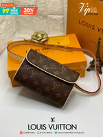 พรีเมี่ยมกิ๊ฟแท้ 100% 】พร้อมส่งที่นี่ที่เดียว VIP gift Louis Vuitton Mono Pouchette Florentine Belt Bag กระเป๋าคาดเอวหนังแท้สุดหรู มีจำกัดนะคะ