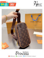 LV monogram pochette Gange Crossbody Bag / LV BELT BAG พร้อมส่ง กระเป๋าคาดอกลายโมโนแกรม ขนาดกะทัดรัด ใช้ได้ทั้งชายหญิง