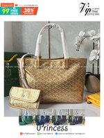 พร้อมส่ง 5 สี PM GOYARD ANJOU PM REVERSIBLE TOTE BAG / Goyard tote bag กระเป๋าทรงโท้ทใบใหญ่ เกรดไฮเอน 1:1 ใช้งานต่างประเทศได้ ภาพถ่ายจากงานขายจริง