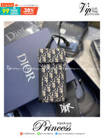 Dior Phone Holder Bag / DIOR BEIGN AND OBLIQUE JACQUARD PHONE POUCH BAG เกรดเทพออริจินอล หนังแท้ ภาพถ่ายจากสินค้าจริง ใช้งานต่างประเทศได้