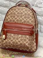 COACH LARGE SIGNATURE CAMPUS BACKPACK (32754) กระเป๋าสะพายหลังแบบมีหูหิ้ว หนังแท้อย่างดี หนังสมูทมากๆค่ะ พร้อมสีสุดคลาสสิค! ด้านหน้ามีช่องซิปขนาดกลางให้หนึ่งช่อง เปิดปิดช่องหลักแบบซิปคู่ ภายในกว้างมากๆค่ะ ใส่ได้เยอะทีเดียว มีช่องซิปและช่องเล็กใส่ของจุกจิก