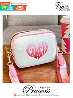 ใจละลายหมดแล้วค่า 😍 Coach Mini Jamie Camera Bag With Stripe Heart Motif ((CA072)) พร้อมส่งล่าสุด! กับกระเป๋าสะพายแบบครอสบอดี้ร์ บอกเลยน้องน่ารักสีสวยมากๆค่ะ