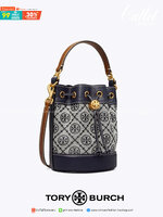 ของแท้ 💯% Mini Tory Burch T Monogram jacquard mini bucket bag เปิดตัวกระเป๋า T MONOGRAM รุ่นใหม่ล่าสุดจาก TORY BURCH ครั้งแรกกับโมโนแกรม ขนาดมินิ ที่ได้รับแรงบันดาลใจมาจากโลโก้สุดคลาสสิก