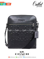 COACH HOUSTON FLIGHT BAG IN SIGNATURE LEATHER (COACH F73338) กระเป๋าสะพาย ลวดลาย C นูน SIGNATURE ที่ดูโดดเด่นมาก// วัสดุหนังแท้ทั้งใบ อยู่ทรงสวย// ด้านในโล่งกว้าง จุของได้เยอะ ด้านหน้ามีอีกช่องซิบไว้เก็บของสำคัญได้อย่างเป็นสัดส่วน ลงตัว เปิด-ปิด ด้วยซิบ/ 