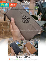 TORY BURCH MCGRAW ZIP CONTINENTAL WALLET กระเป๋าสตางค์ใบยาวรุ่นหายาก จัดเต็มสีสวยพร้อมส่ง ขนาดกำลังพอเหมาะ วัสดุหนังวัวสัมผัสดีมาก