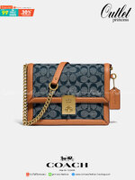 Coach Hutton Shoulder Bag in Signature Chambray