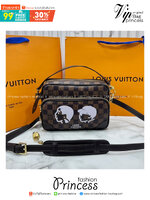 ORI หนังแท้ | LV Amazone Nil Damier Phriendship cross-body bag / LV Messenger Bag กระเป๋าสะพายทรงแมสเซ็นเจอร์ ดีไซน์ใหม่ สวยเด่นเป็นเอกลักษณ์