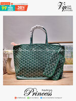 GOYARD ANJOU REVERSIBLE TOTE ฮอตไอเท็ม กับกระเป๋าสะพายทรงโท้ท ใบใหญ่จุใจ!! มาครบสีขายดี เลิศทุกสี รูปทรงคลาสสิค ดีไซน์เป็นเอกลักษณ์ ใช้งานได้หลากหลาย สามารถกลับด้านใช้ได้แบบไม่มีเบื่อ วัสดุหนังแคนวาสพิมพ์ลายสวยคม ภายในโล่งกว้างมาก