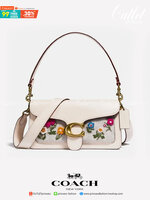 ของแท้ 💯% COACH 627 TABBY SHOULDER BAG 26 IN SIGNATURE CANVAS WITH FLORAL EMBROIDERY