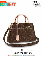 VIP 】หนังแท้ LOUIS VUITTON Montaigne BB M41055