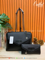 ของแท้ 100% Guess Women’s Crossbody Bag Set สุดคุ้ม!!!! เซตสวยหรูดูแพง สวยจริงจริง ช้าหมด ราคานี้หาที่ไหนได้!! สีดำ