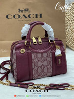 COACH LARK BAG 19 IN SIGNATURE JACQUARD ((4619)) พร้อมส่งค่ะ! กระเป๋าสะพายแบบครอสบอดี้ร์ทรงหมอน หนังแท้+ผ้า Jacquard ได้ลงตัวสวยงามค่ะ
