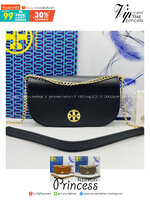 TORY BURCH Chelsea Pebbled Crossbody Bag กระเป๋าสะพายเรียบหรู เกรดออริ สลับแท้ 1:1 ใช้งานต่างประเทศได้