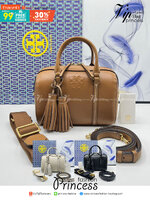 Tory Burch Thea Mini Web Satchel Crossbody Bag / Tory keepall พร้อมส่ง กระเป๋าสะพายทรงหมอนขนาดกลางกำลังน่ารัก เกรดท็อปออริจินอล