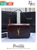ORI หนังแท้ | YSL Solferino Large Bag / YSL Hobo Bag กระเป๋าสะพายไหล่ทรงกล่องเรียบหรูดูแพง โดดเด่นด้วยตัวปิดโลโก้ YSL ดีไซน์โค้งมนแตกต่างจากรุ่นดั้งเดิมดูหราหรามากขึ้น สายสะพายปรับได้ ช่วยให้จัดแต่งทรงได้ตามใจชอบ