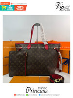 ORI หนังแท้ | LV Inside Out MM Tote Bag กระเป๋าสะพายทรงโท้ท พร้อมใบเล็ก