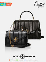 OUTLET 】Tory Burch Kira Top Handle Satchel มี2ขนาด Small/Medium กระเป๋าทรงใหม่ล่าสุดจากรุ่นคิร่า (Kira) มาในเทคนิคตัดเย็บควิลท์แนวขนาน ใช้วัสดุหนังเงานุ่ม สะท้อนแรงบันดาลใจแบบนิวยอร์กจากเบาะหนังในรถคลาสสิค Hardwareสีทองสวยหรู และจุดเด่นอีกรุ่นคิร่าคือความ