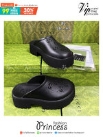 GUCCI platform perforated G sandal / GG Sandel รองเท้า GG เกรดออริจินอล สลับแท้ พร้อมกล่อง ภาพถ่ายจากงานจริง ใช้งานต่างประเทศได้