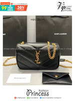 ORI | หนังแท้ 20cm YSL loulou mini in matelassé กระเป๋าสะพายทรงสวยคลาสสิค มาพร้อมใบเล็กใส่การ์ด งานหนังแท้สมผัสนุ่มมือตะเข็บเย็บลายเชฟรอนสวยเป็นเอกลัษณ์