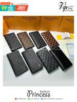 ORI หนังแท้ | LV Long Wallet / LV Brazza Damier Graphite กระเป๋าสตางค์ใบยาว กระเป๋าสตางค์ผู้ชาย
