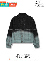 LV JACKET JEAN DENIM เสื้อแจ็คเก็ตยีนส์ฟอกไล่สี แบรนด์หรู เนื้อผ้าอย่างดี สวยงาม มีป้ายแท็กที่คอเสื้อ ใส่ได้ทั้งผู้หญิง/ผู้ชาย 🧡เกรดท็อปออริ เกรดดีสุด