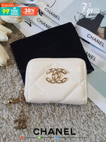 พรีเมี่ยมกิ๊ฟแท้ 100% 】CHANEL SHORT WALLET สีขาวครีม ~~ ครบชุดเซ็ตของขวัญ♡♡ กับ กระเป๋าสตางค์ใบสั้น แนะนำรุ่นนี้คะ งานพรีเมี่ยมกิ้ฟท์จากเค้าเตอร์ต่างประเทศ **ทรงน่ารักกก หนังเรียบ
