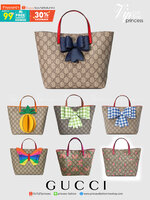 VIP 】Animal-Friendly Gucci Kid GG Supreme Tote Bag งานหนังแท้ทรงตั้งสวย ขนาดกะทัดรัด จุของได้เยอะ ใช้ได้ทั้งเด็กและผู้ใหญ่ น่ารักมากค่ะ