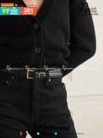 YSL Belt Black Leather เข็มขัดเกรดออริจินอลหนังแท้ พร้อมส่ง ภาพสินค้าถ่ายจากงานขายจริง ใช้งานต่างประเทศได้