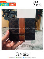 CELINE TRIFOLD WALLET กระเป๋าสตางค์ 3 พับ พร้อมสายสะพายโซ่ crossbody สะพายไหล่ได้ เริ่ดเว่อร์! ไอเท็มสุดฮอต exclusive ดีไซน์สุดคลาสสิค วินเทจ เรียบง่ายแต่หรูหรา