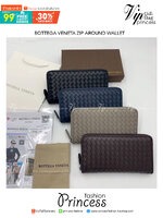 BOTTEGA VENETA ZIP AROUND WALLET / BOTTEGA LONG WALLET กระเป๋าสตางค์ยาวซิปรอบ เอกลักษณ์หนังสานคลาสสิก สร้างสรรค์ให้ไอเท็มนี้ดูหรู ดูแพง ใบจริงสวยมาก ใช้ได้ทั้งชายหญิง มาจำนวนจำกัด รีบตำกันน้า ไม่อยากให้พลาดเลยจ้า
