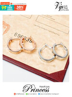 Cartier love earring ต่างหูคาเทียร์ รุ่น LOVE ไม่มีเพชร พร้อมกล่อง ภาพถ่ายจากงานจริง งานปั้มวัสดุโลหะเคลือบขึ้นเงาตามรูป ใช้งานต่างประเทศได้