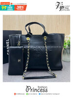 ORI หนังแท้ | Chanel Shopping Bag / Chanel Tote Bag กระเป๋าทรงโท้ทใบใหญ่ ภายในโล่งกว้าง จุของได้เยอะ งานหนังเต็มใบ สวยหรูหรา